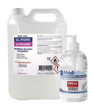 GEL HYDROALCOOLIQUE  5L,500ML,350ML,100ML